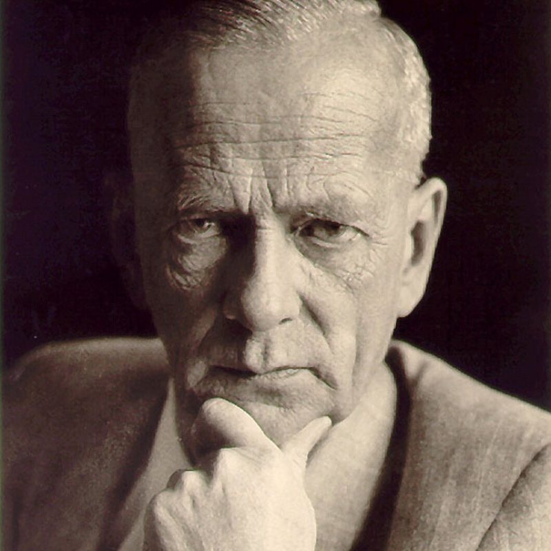 Porträt von Kurt Schumacher, Schwarzweißaufnahme